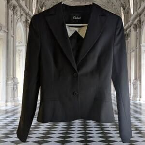 Charuel XS wool black blazer one button closure. Bust 32   length  22.5